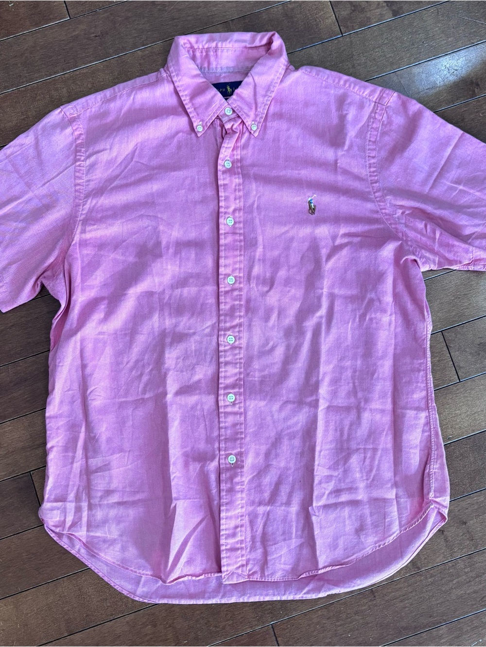 Ralph Lauren Pink Short-Sleeve Button-Down Shirt